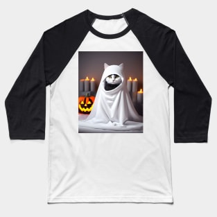 halloween cat - Modern digital art Baseball T-Shirt